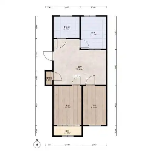 55平两室一厅50万