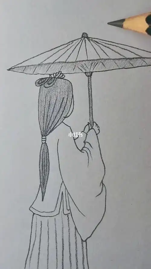 古风女子绘画简笔画教程视频