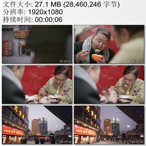 路边小吃店老夫妻在饭店吃饭 都市一角 高清实拍视频素材