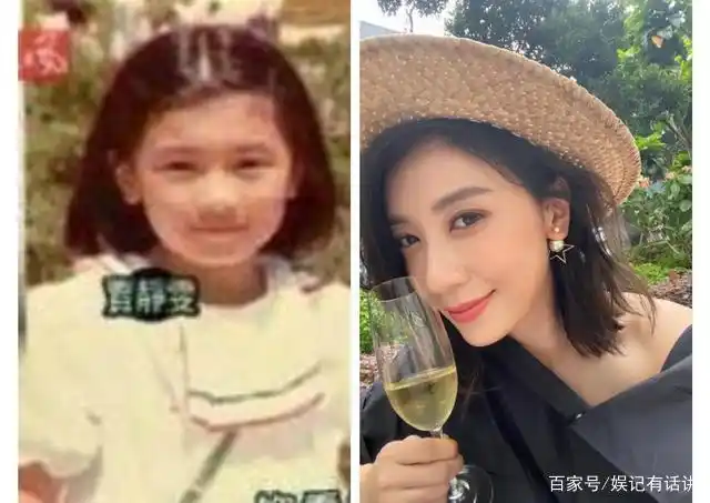 贾静雯小时候和现在长得几乎一模一样.