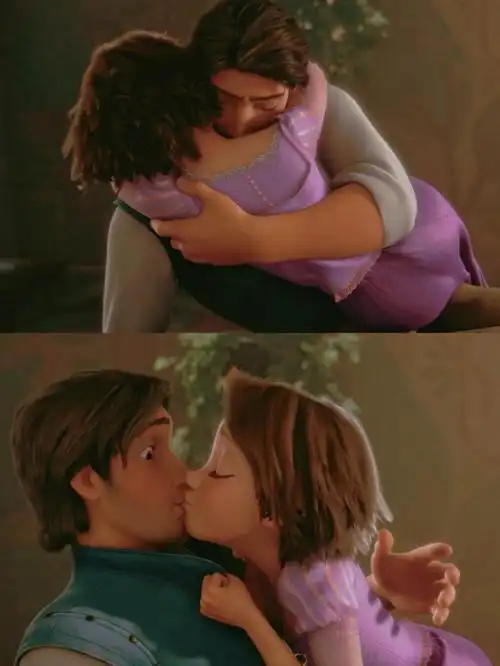 好甜,天造地设的一对模范情侣,甜晕了#迪士尼  #魔发奇缘  #长发公主