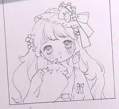 q版少女简笔画人物