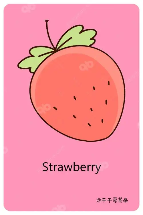 儿童英语词汇认知草莓strawberry
