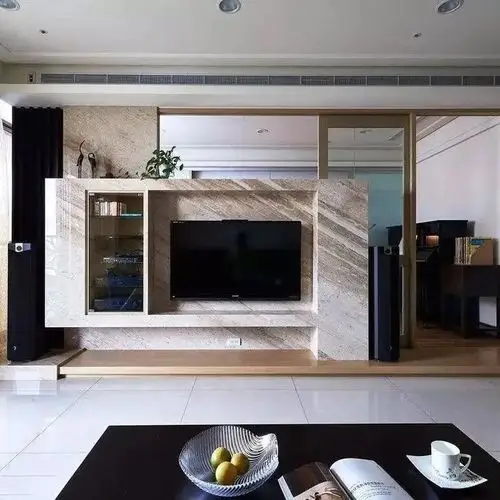 这么火的大理石悬空背景墙你还不知道?