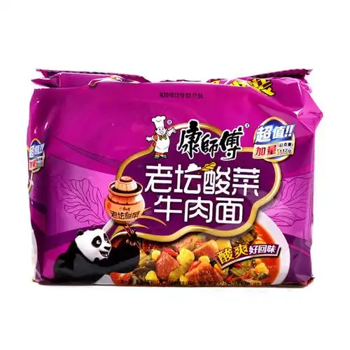 康师傅国美真选经典袋老坛酸菜牛肉面30袋面好吃