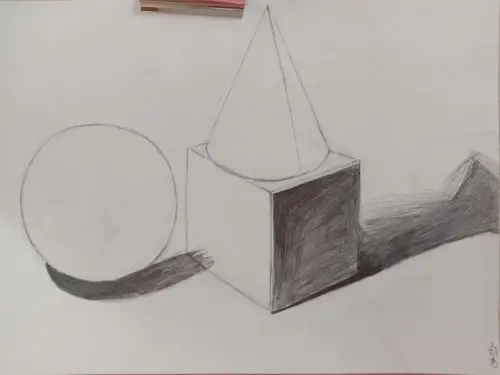 其它 周日上午素描 12岁左右 写美篇本节课石膏体组合,理解形结构,画