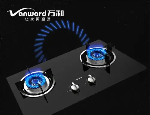 万和vanwardjztb8l06x蓝芯旋火燃气灶二级能效钢化玻璃面板天然气