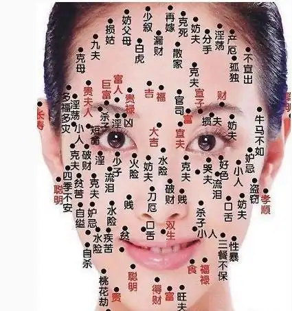脸部痣相-「面部10处恶痣」面相天中有痣女克夫吗?