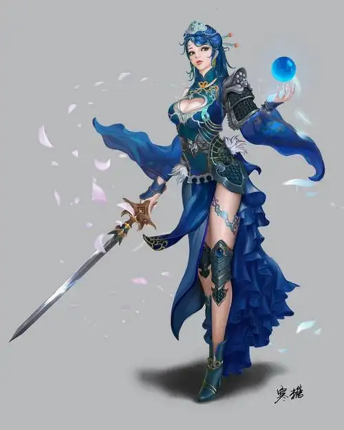 原画手绘游戏原创古风女侠