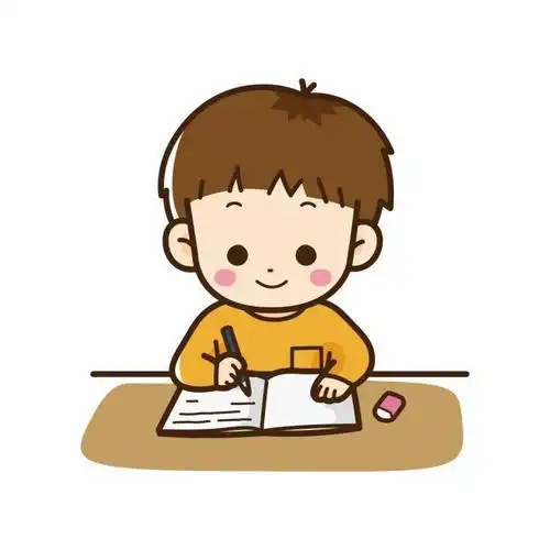 做作业的小男孩简笔画图片如何画写作业的小男孩的简笔画小朋友的一天