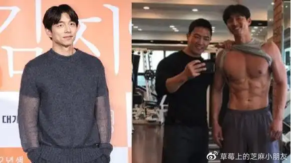 孔刘#最新"肌肉照"曝光,腹肌紧实夺人眼球,全靠每天健身3小时