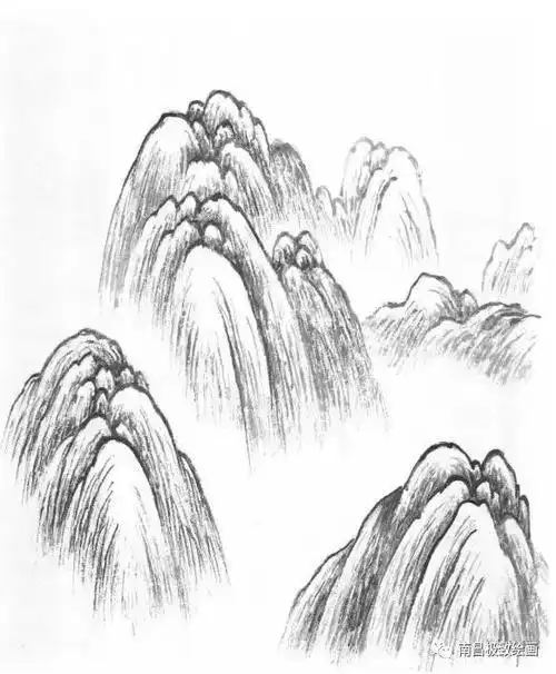 二三年级简笔画山水画