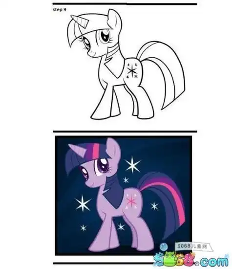 紫悦公主背着穗龙简笔画