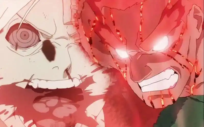 火影忍者夜凯全体起立来自凯皇的最后一脚迈特凯vs六道斑