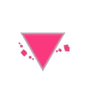 水彩卡通红色三角形