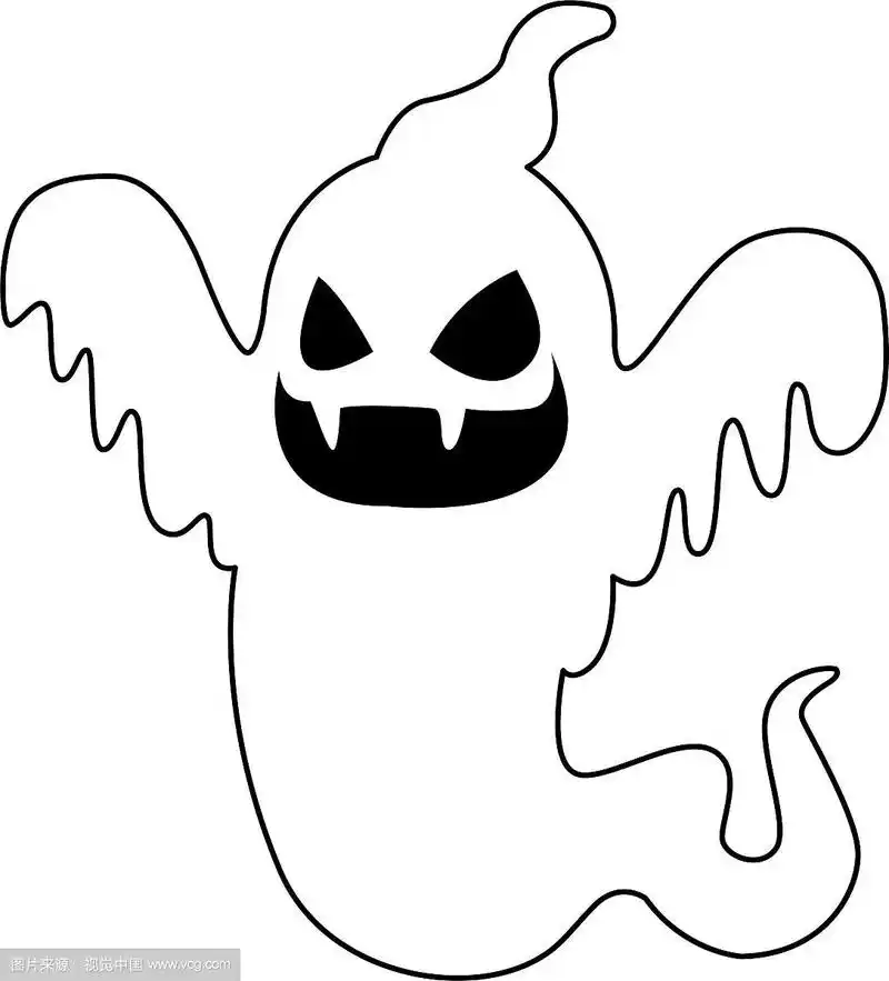 幽灵漂浮的万圣节人物图标