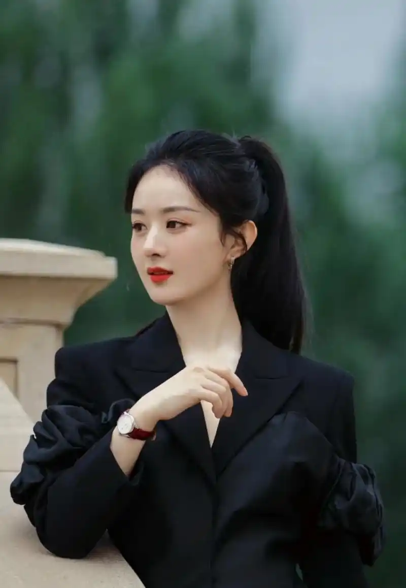 宝藏女孩赵丽颖# #养眼美女# #高马尾