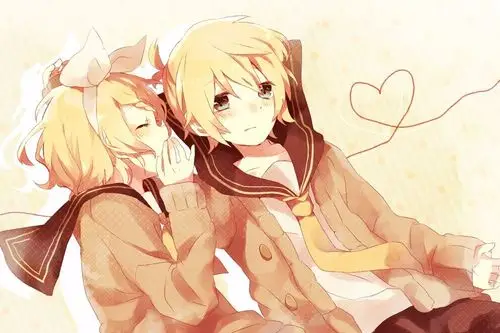 金短发的孪生兄妹或姐弟动漫图片