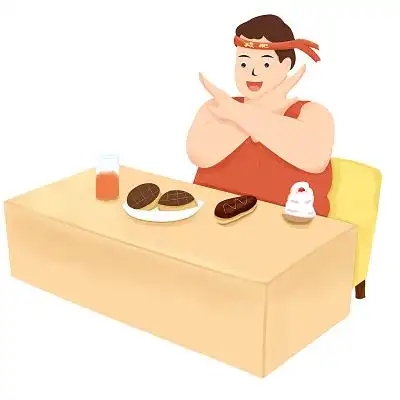 拒绝甜食的胖子减肥中的人物健康饮食png素材