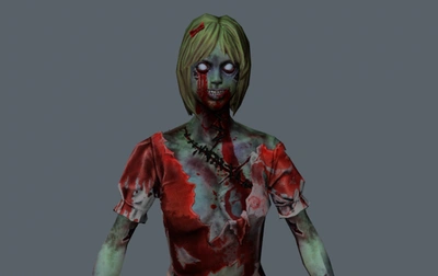 女性丧尸怪物模型