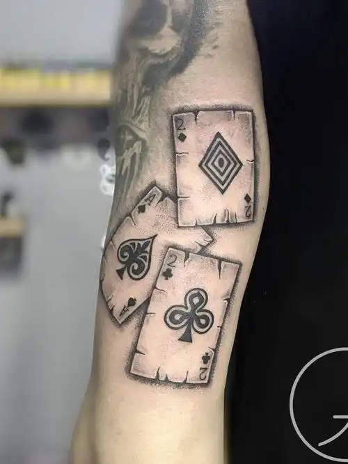 扑克牌87_纹身图案手稿图片_尤布的纹身作品集