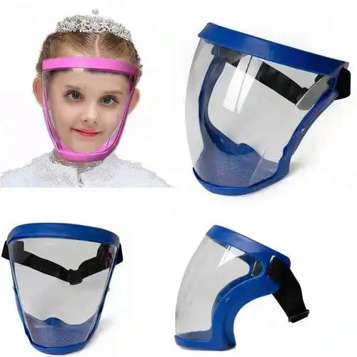 防花粉过敏面罩防护面罩透明全脸头罩儿童夏季防风护目婴幼儿外出儿童