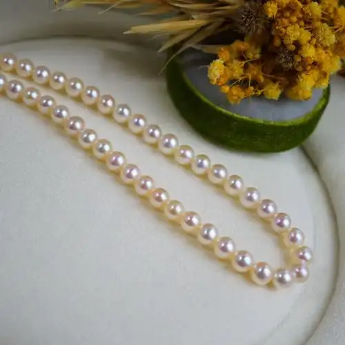 天然ak珍珠项链串链精品高品质657mm正圆极亮全无暇
