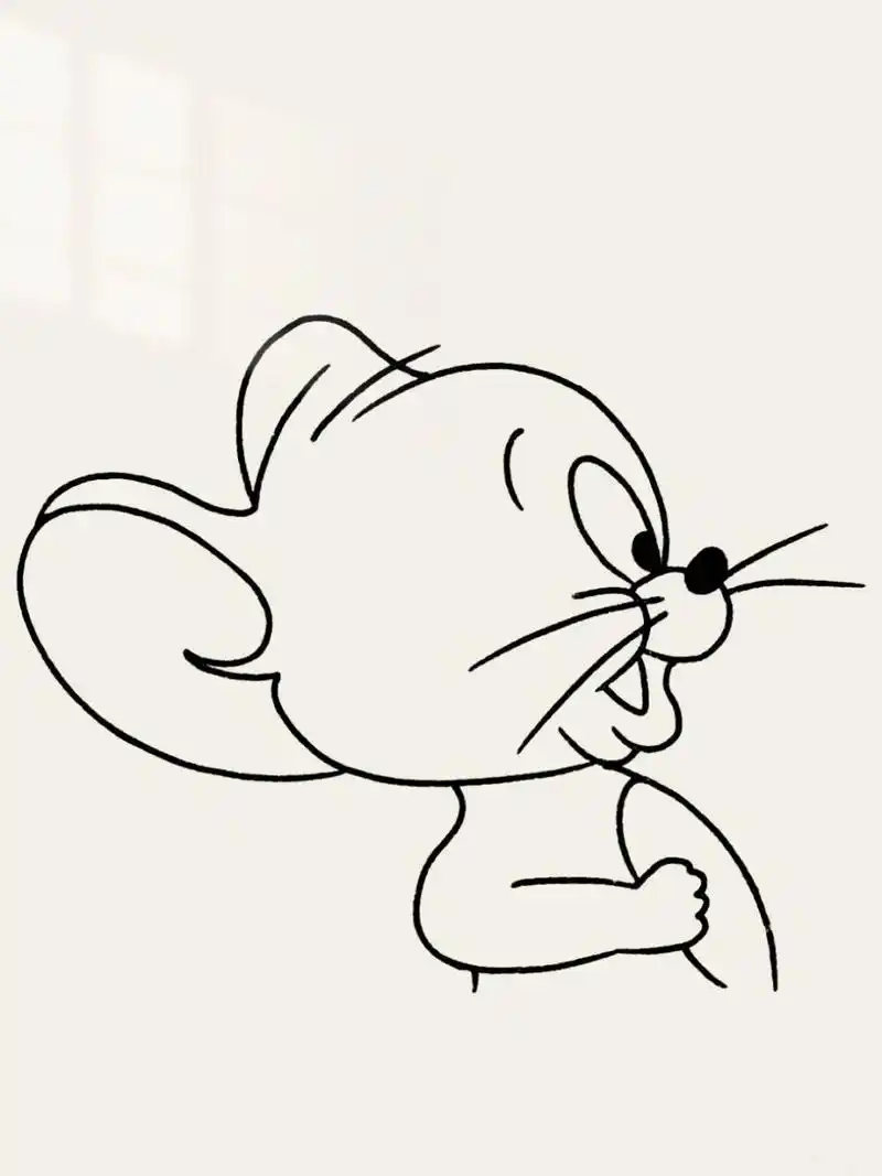 简笔画|杰瑞鼠|内附过程图|一学就会 喜欢你奇奇怪怪,可可爱爱 #画画