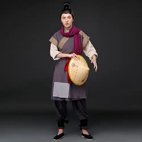 古装珂卡蝶影影视古装剧剧组群演棉麻汉服农民民族服装