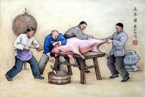 名家新作风俗画里的年