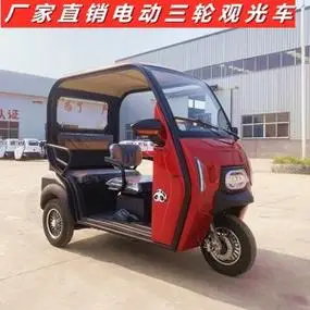 电动三轮车成人敞篷家用老人休闲观光车接送孩子电瓶车迷你电动车