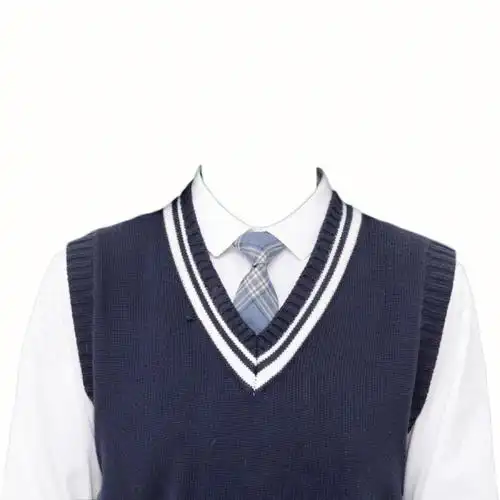 必看证件照模板韩版男士证件照背心模板