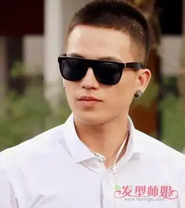 头顶6mm两边3mm的圆寸 个性圆寸头型图片(2)_发型师姐