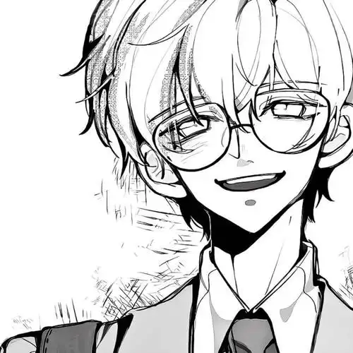 动漫头像黑白日系动漫男头