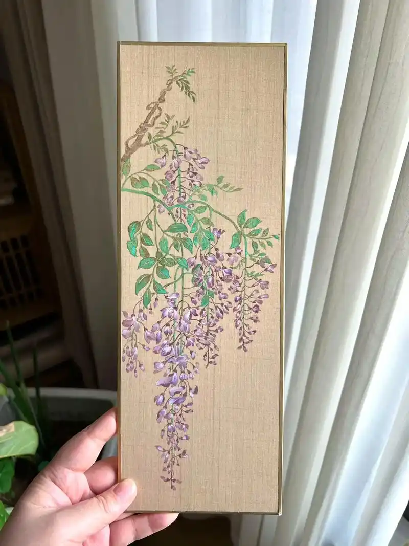 国画 #没骨画 #紫藤花#工笔画 #花鸟画 - 抖音