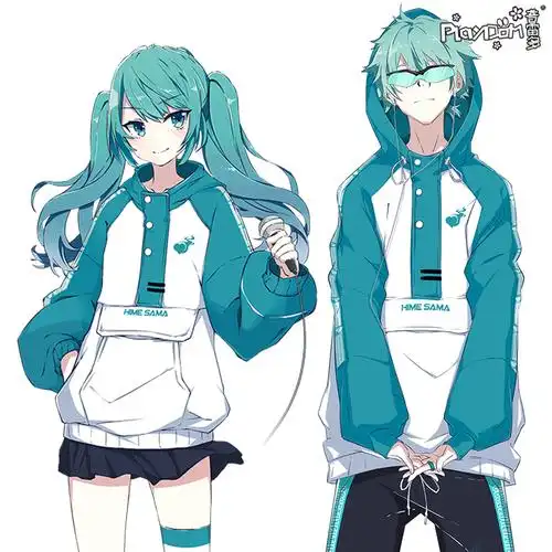 雪初音卫衣二次元学生男女休闲运动风衣外套秋冬款动漫潮衣服周边