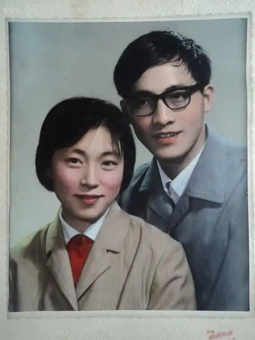 五十年代彩色老照片(婚后合影)
