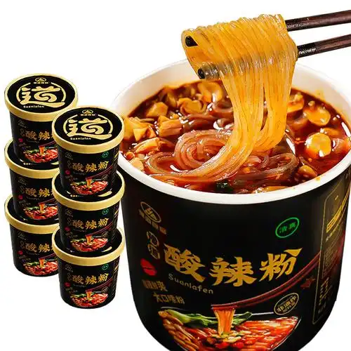 豫道酸辣粉黑金版6桶整箱装红薯酸辣粉丝米线速食泡面方便面-阿里巴巴