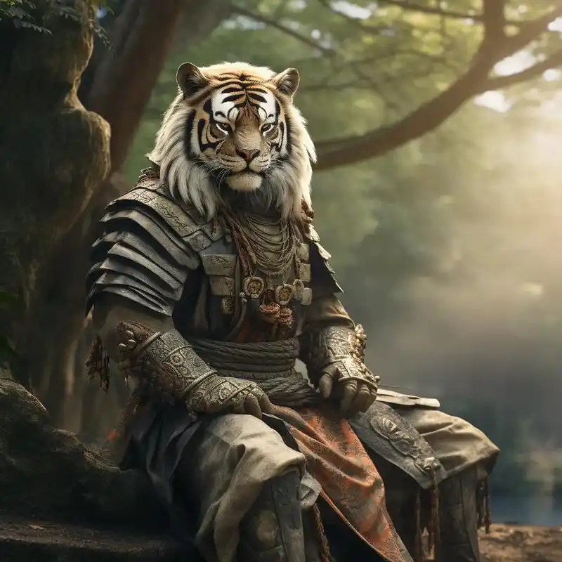 一只威风的老虎#十二生肖头像 #美图分享 #ai绘画 - 抖音