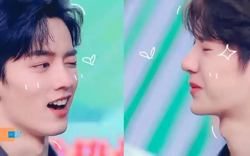 【肖战x王一博】天天向上合唱无羁 对视wink11秒【天天向上】肖战x王