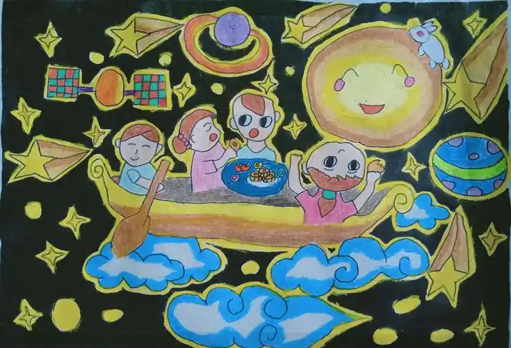 伟大历程,壮丽画卷——琼海市第一小学2019-2020年三～六年级国庆绘画