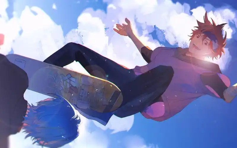 【无限滑板|兰历】"贪恋夏夜星空你侧脸,犹记得清风撩拨心弦"_哔哩