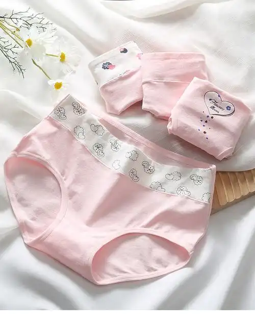 少女内裤8-18岁中学育期大童中腰女孩棉青少女大童底裤女生裤头 苹果