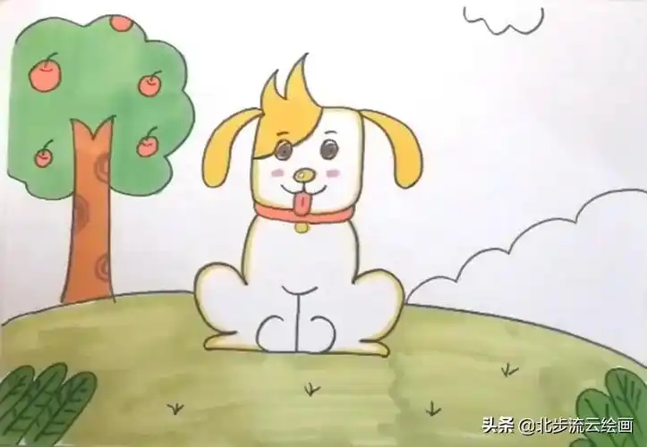 简单易学的小狗儿童绘画步骤最简单的小狗怎么画儿童小狗