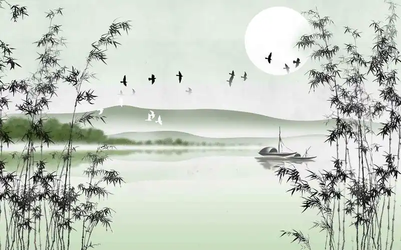 唯美意境图片墨竹黑白