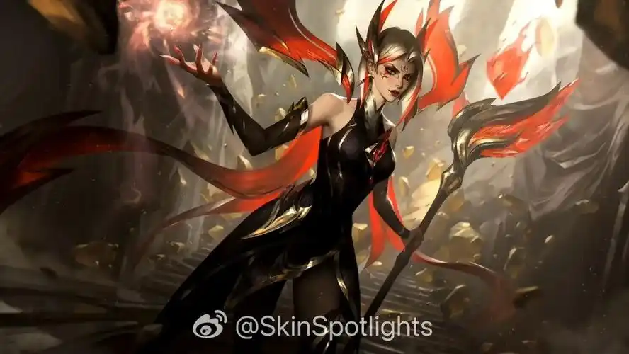 殿堂传奇—乐芙兰皮肤展示:攻击附带暗红色的碎片特效