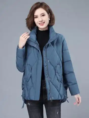 杜宾爵棉服女短款外套2022年冬装新款冬季女装时尚休闲韩版工装宽松小