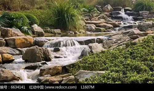 生态小溪跌水景观实景图