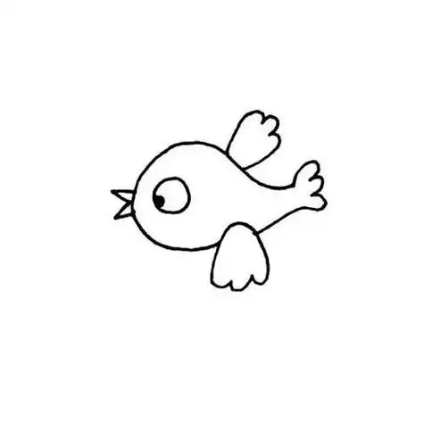 小鸟简笔画怎么画图解教程简笔画系列-小鸟怎么画简单又好画鸟的简笔