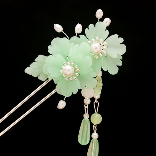 汉服古风盘发流苏发簪步摇仙气古代少女插簪发饰